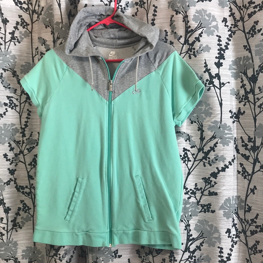 Nike short sleeve zip up hoodie